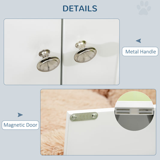 Large Elevated Dog Bowls with Storage Cabinet (44L)