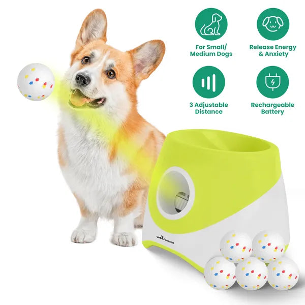 Automatic Dog Ball Launcher Rechargeable Interactive Pet Ball Thrower