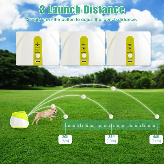 Automatic Dog Ball Launcher Rechargeable Interactive Pet Ball Thrower