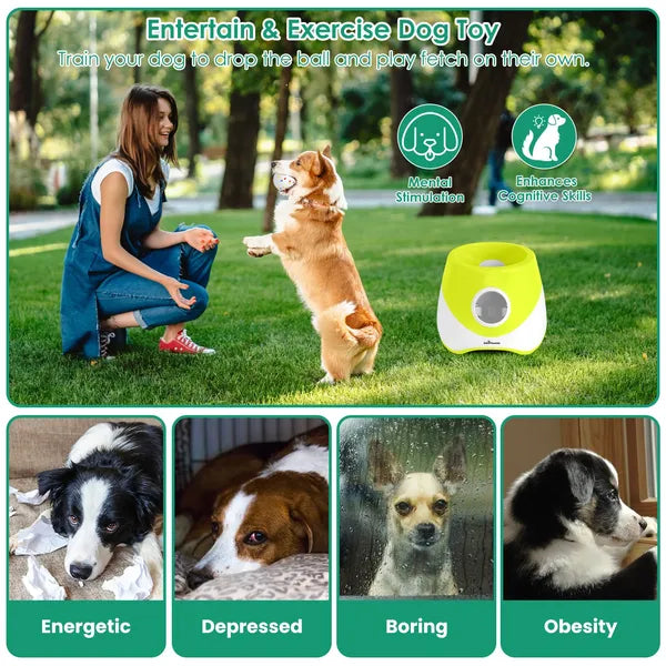 Automatic Dog Ball Launcher Rechargeable Interactive Pet Ball Thrower